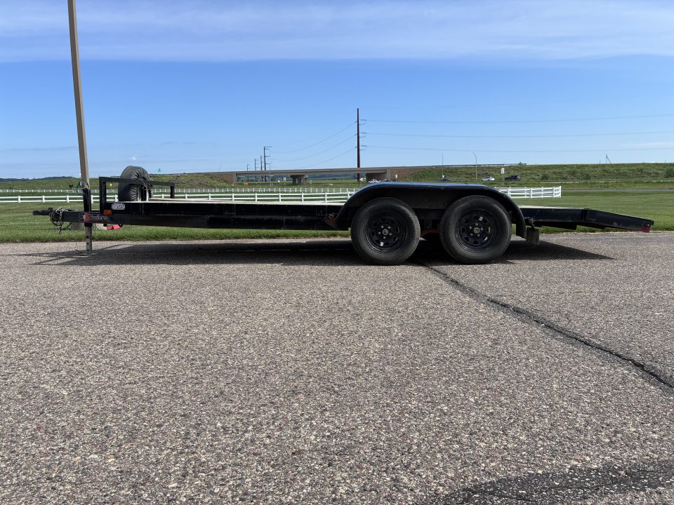 Used 2022 S&S Manufacturing 16' BP Car Hauler Flatbed Trailer
