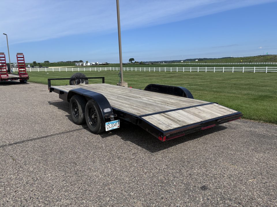 Used 2022 S&S Manufacturing 16' BP Car Hauler Flatbed Trailer