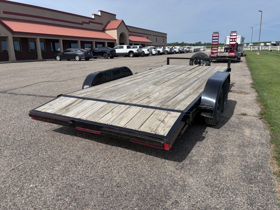 Used 2022 S&S Manufacturing 16' BP Car Hauler Flatbed Trailer