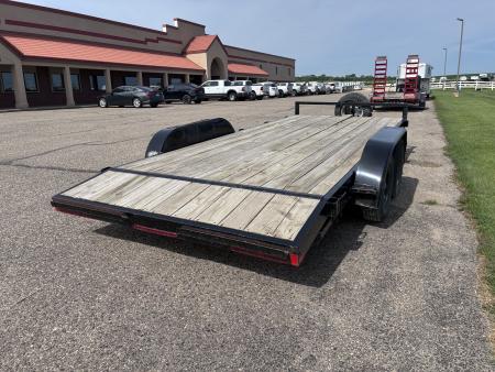 Used 2022 S&S Manufacturing 16' BP Car Hauler Flatbed Trailer