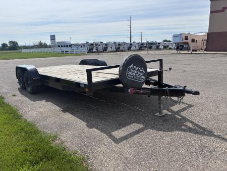 Used 2022 S&S Manufacturing 16' BP Car Hauler Flatbed Trailer