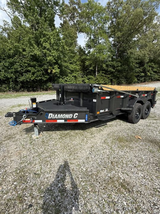 New 2026 Diamond C LPT207 Dump Trailer LONG ARM TARP 5 STAGE TELESCOPIC LIFT 2 SPEED 15K JACK