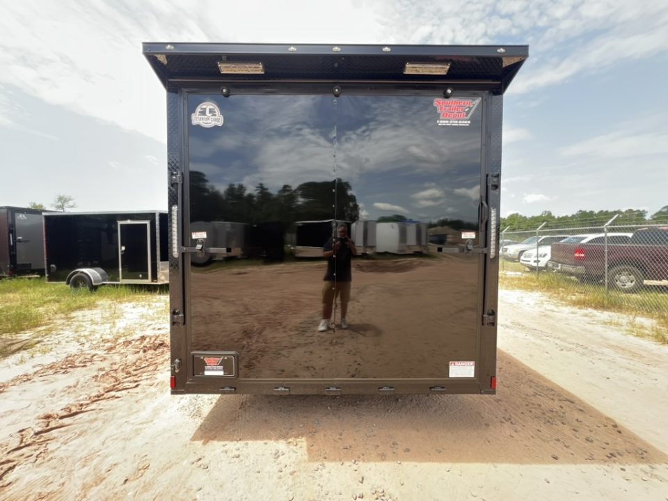 New 2027 Titanium 8.5x24 Tandem Axle Car Hauler – Black Polycore
