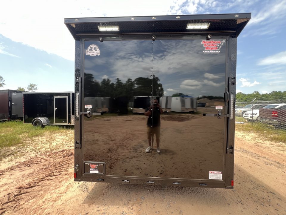 New 2027 Titanium 8.5x24 Tandem Axle Car Hauler – Black Polycore
