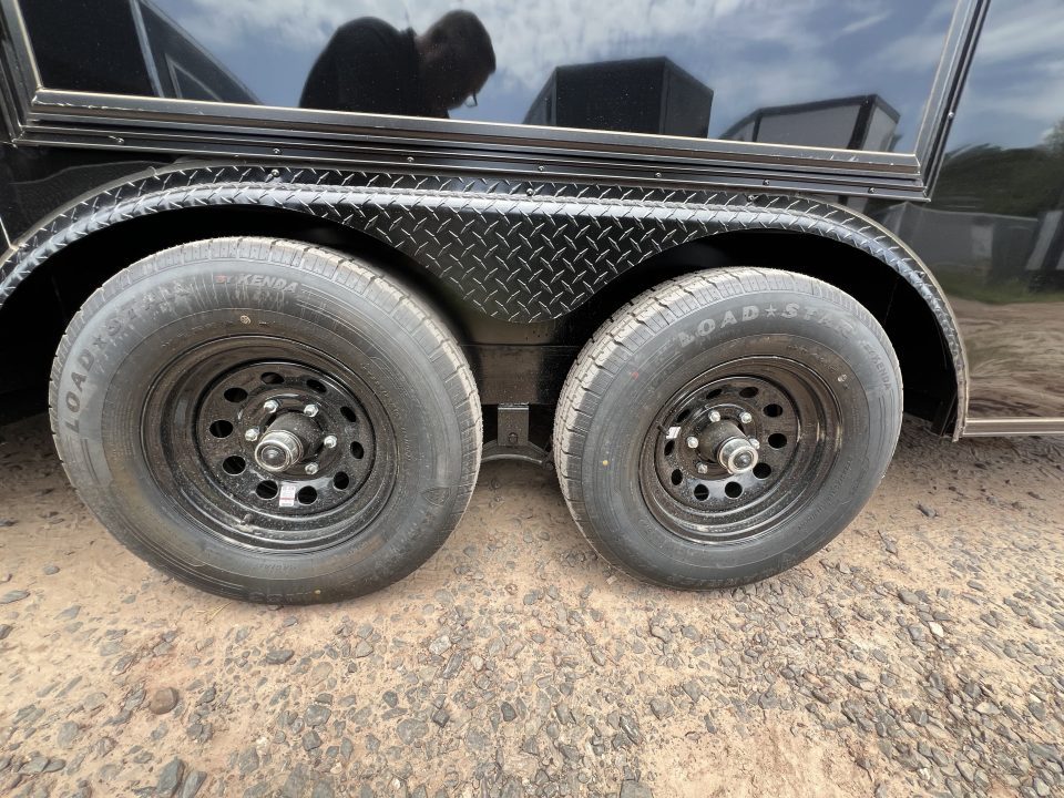 New 2027 Titanium 8.5x24 Tandem Axle Car Hauler – Black Polycore