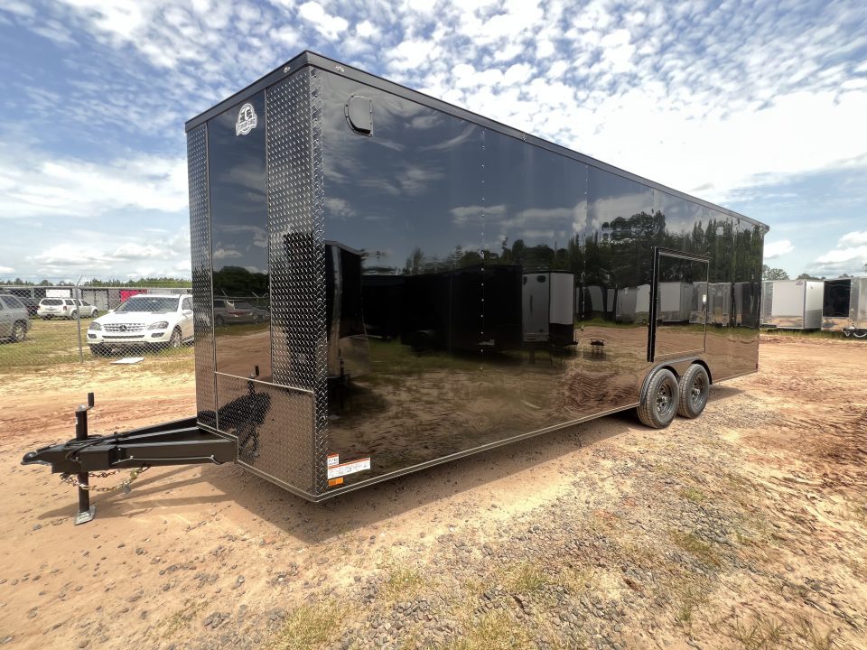 New 2027 Titanium 8.5x24 Tandem Axle Car Hauler – Black Polycore