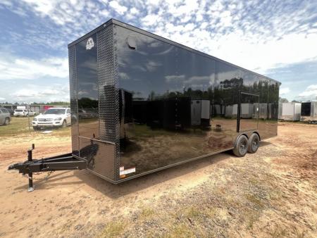 New 2027 Titanium 8.5x24 Tandem Axle Car Hauler – Black Polycore