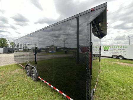 New 2027 South Georgia Cargo 8.5x28 Tandem Axle Enclosed Cargo Trailer – Blackl Polycore Super Stealth Blackout Edition | 7'6" Interior, Escape Door & Rear Spoiler