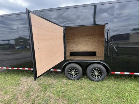 New 2027 South Georgia Cargo 8.5x28 Tandem Axle Enclosed Cargo Trailer – Blackl Polycore Super Stealth Blackout Edition | 7'6" Interior, Escape Door & Rear Spoiler