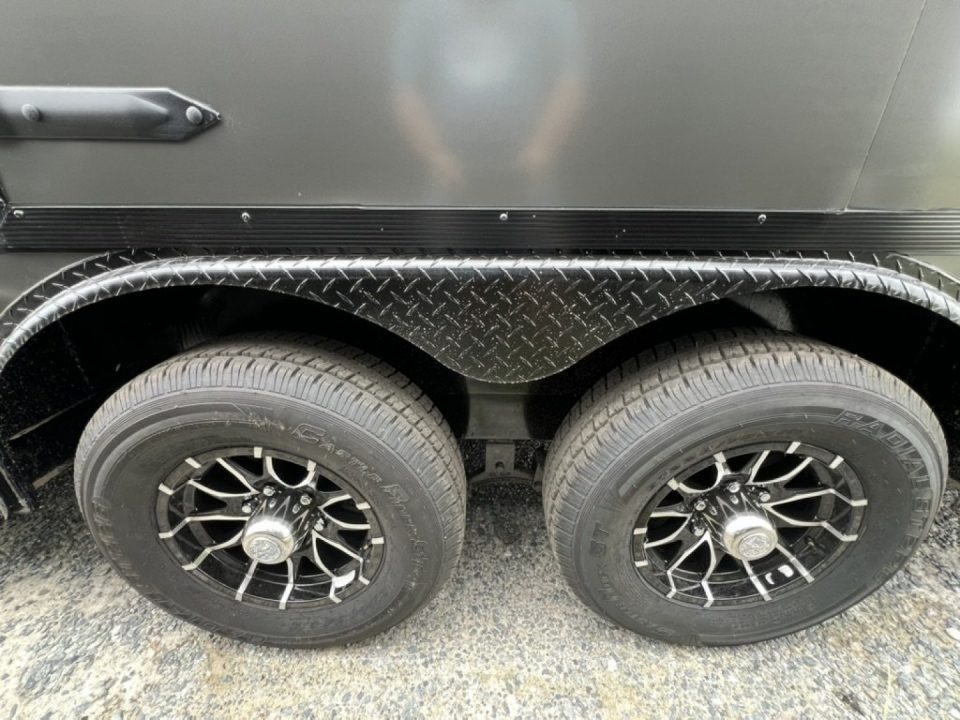 New 2027 South Georgia Cargo 8.5x24 Tandem Axle Enclosed Cargo Trailer –Charcoal Polycore Super Stealth Blackout Edition | 7'6" Interior & Escape Door