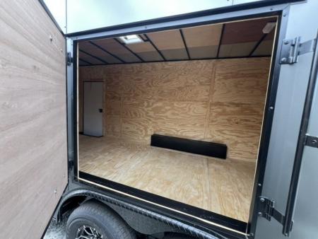New 2027 South Georgia Cargo 8.5x24 Tandem Axle Enclosed Cargo Trailer –Charcoal Polycore Super Stealth Blackout Edition | 7'6" Interior & Escape Door