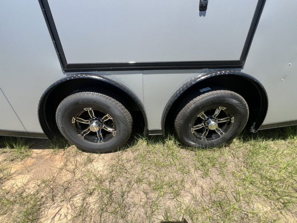 New 2027 Rock Solid Cargo 8.5x20 Tandem Axle Enclosed Car Hauler – Black Polycore Super Stealth Blackout Package | Spread Axle