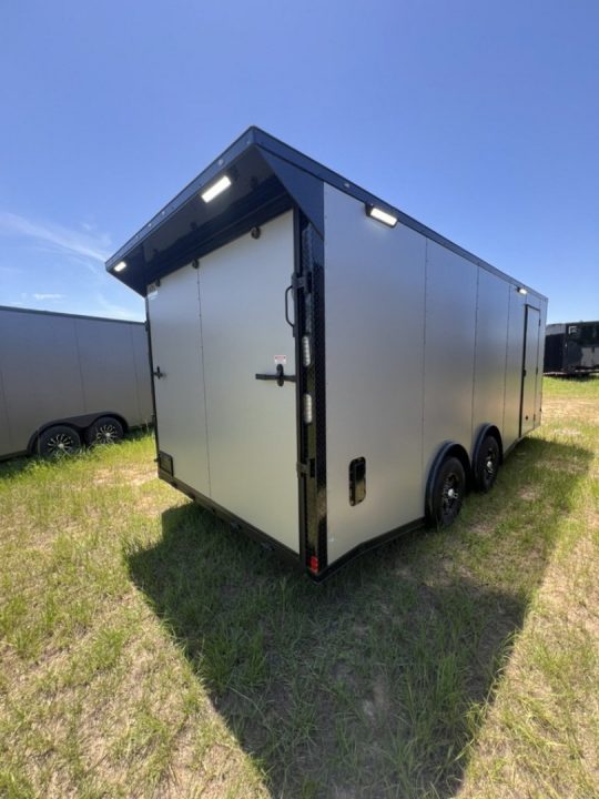 New 2027 Rock Solid Cargo 8.5x20 Tandem Axle Enclosed Car Hauler – Black Polycore Super Stealth Blackout Package | Spread Axle
