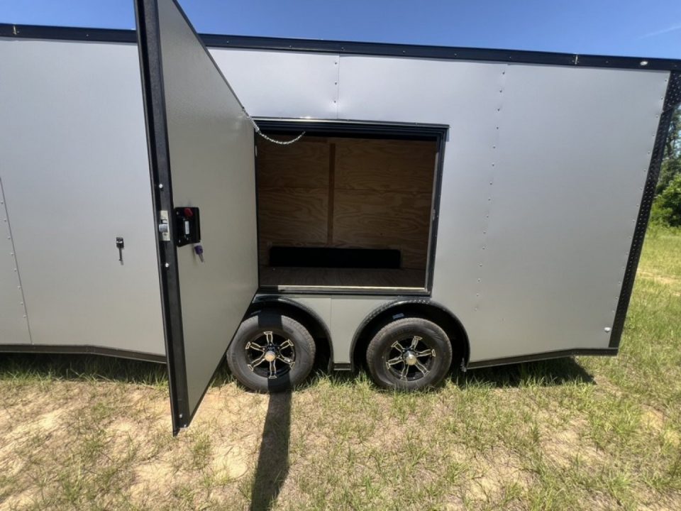 New 2027 Rock Solid Cargo 8.5x20 Tandem Axle Enclosed Car Hauler – Black Polycore Super Stealth Blackout Package | Spread Axle