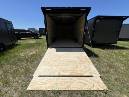 New 2027 Rock Solid Cargo 8.5x20 Tandem Axle Enclosed Car Hauler – Black Polycore Super Stealth Blackout Package | Spread Axle