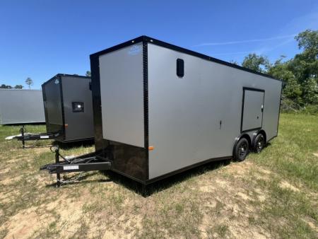 New 2027 Rock Solid Cargo 8.5x20 Tandem Axle Enclosed Car Hauler – Black Polycore Super Stealth Blackout Package | Spread Axle