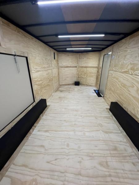 New 2027 Rock Solid Cargo 8.5x20 Tandem Axle Enclosed Car Hauler – Black Polycore Super Stealth Blackout Package | Spread Axle