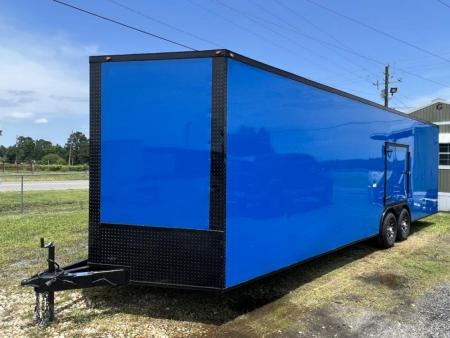 New 2027 South Georgia Cargo 8.5x28 Tandem Axle Enclosed Car Hauler – Charcoal Polycore