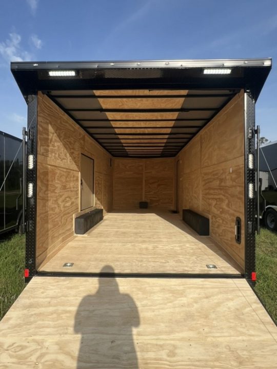 New 2027 Rock Solid Cargo 8.5x20 Tandem Axle Enclosed Cargo Trailer – Black Polycore Super Stealth Blackout Package | Spread Axle