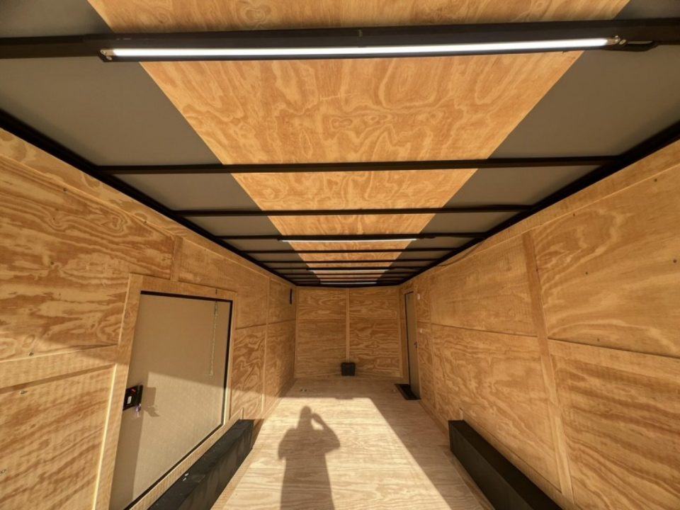 New 2027 Rock Solid Cargo 8.5x20 Tandem Axle Enclosed Cargo Trailer – Black Polycore Super Stealth Blackout Package | Spread Axle