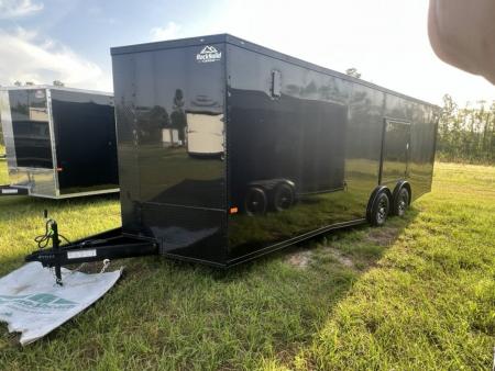 New 2027 Rock Solid Cargo 8.5x20 Tandem Axle Enclosed Cargo Trailer – Black Polycore Super Stealth Blackout Package | Spread Axle