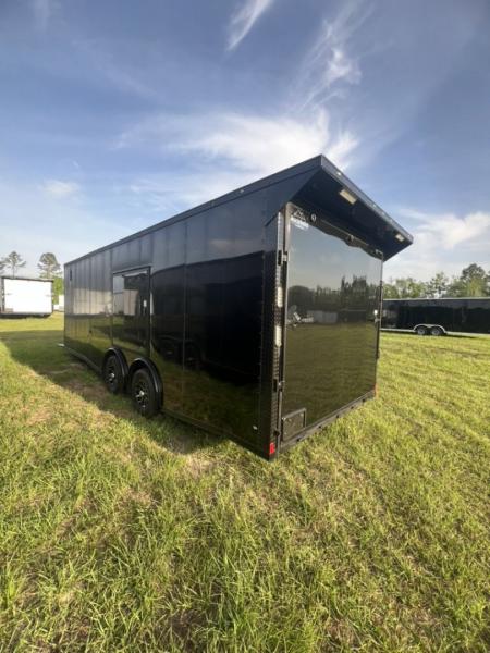 New 2027 Rock Solid Cargo 8.5x20 Tandem Axle Enclosed Cargo Trailer – Black Polycore Super Stealth Blackout Package | Spread Axle