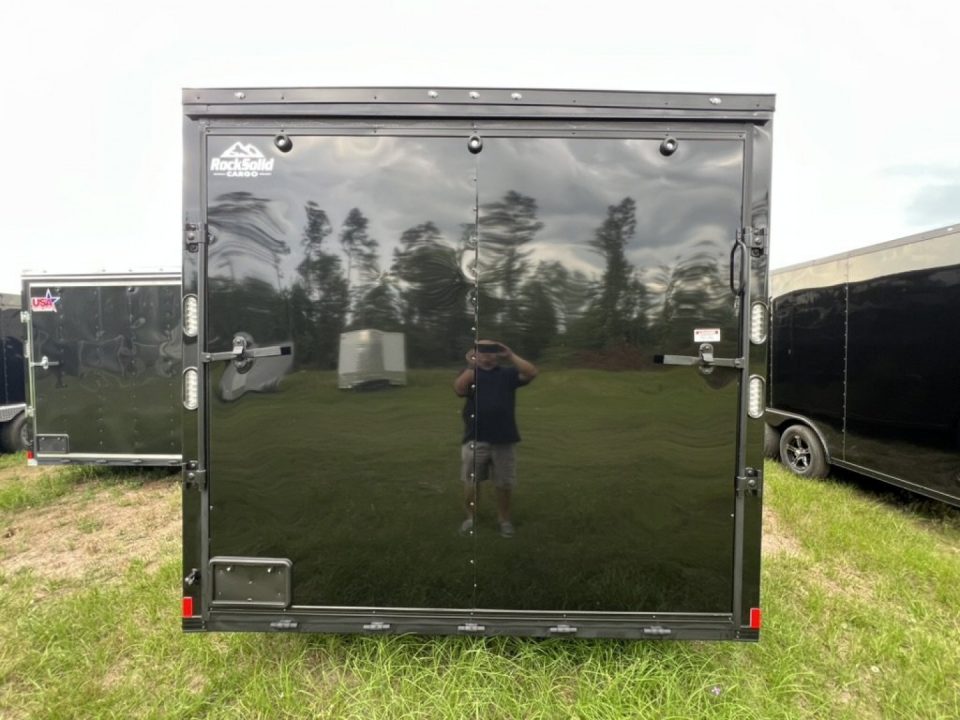 New 2027 Rock Solid Cargo 8.5x28 Tandem Axle Enclosed Cargo Trailer – Black Polycore