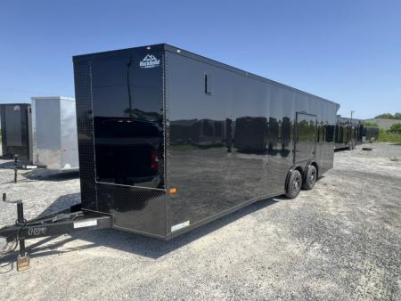 New 2027 Rock Solid Cargo 8.5x24 Tandem Axle Enclosed Car Hauler – White Polycore | Premium Car Hauler Package