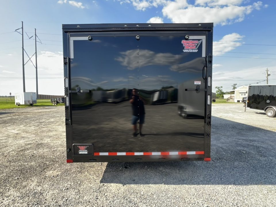 New 2027 Rock Solid Cargo 8.5x36 Triple Axle Enclosed Car Hauler – Black Polycore Super Stealth Blackout Package