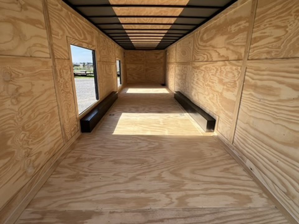 New 2027 Rock Solid Cargo 8.5x36 Triple Axle Enclosed Car Hauler – Black Polycore Super Stealth Blackout Package