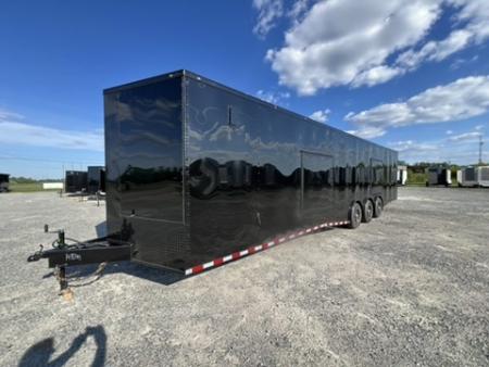New 2027 Rock Solid Cargo 8.5x36 Triple Axle Enclosed Car Hauler – Black Polycore Super Stealth Blackout Package