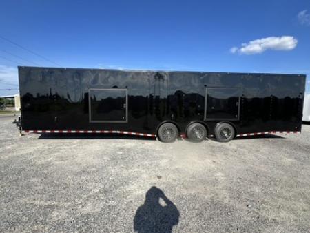 New 2027 Rock Solid Cargo 8.5x36 Triple Axle Enclosed Car Hauler – Black Polycore Super Stealth Blackout Package
