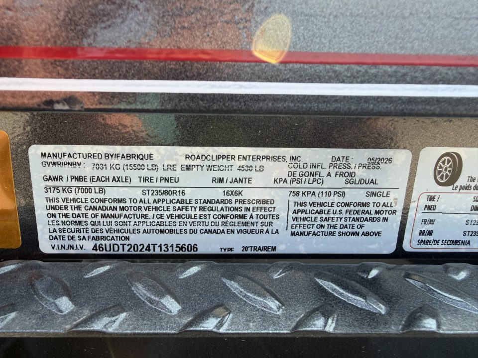 New 2026 Diamond C Trailers DET207L20X102 Deckover Tilt Trailer