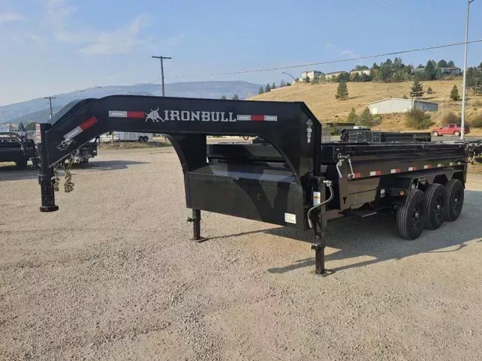 New 2027 Iron Bull 83"x16' 21k Gooseneck Dump Trailer