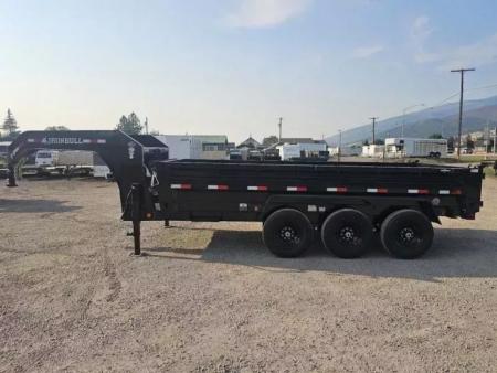 New 2027 Iron Bull 83"x16' 21k Gooseneck Dump Trailer
