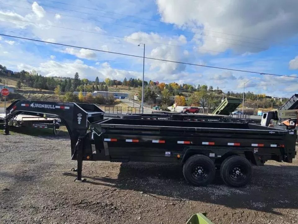 New 2027 Iron Bull 83"x16' 15k Gooseneck Dump Trailer