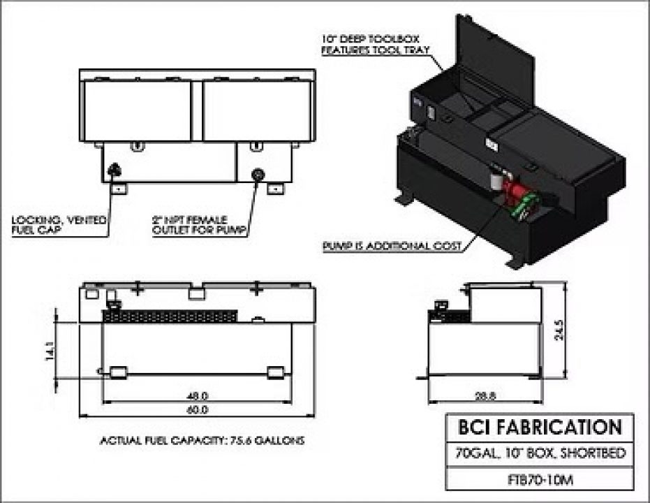 New 2026 BCI Fabrication FTB70-10M-135 Other