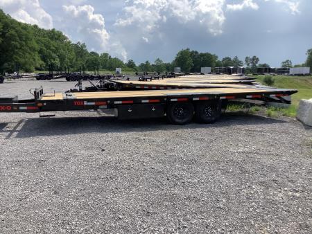 New 2027 MAXX-D 102x24 14000 GVWR Wireless Remote W/NOCO Chargers Power Tilt Deckover Trailer