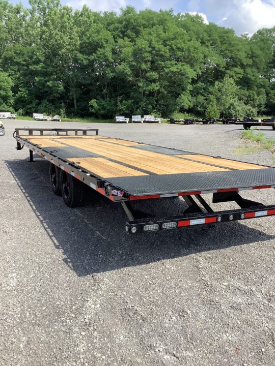 New 2027 MAXX-D 102x26 17500 GVWR Tuff Wireless Remote W NOCO Chargers Power Tilt Deckover Trailer