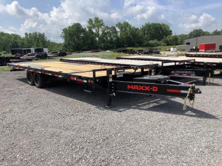 New 2027 MAXX-D 102x26 17500 GVWR Tuff Wireless Remote W NOCO Chargers Power Tilt Deckover Trailer