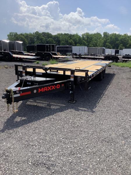 New 2027 MAXX-D 102x26 17500 GVWR Tuff Wireless Remote W NOCO Chargers Power Tilt Deckover Trailer