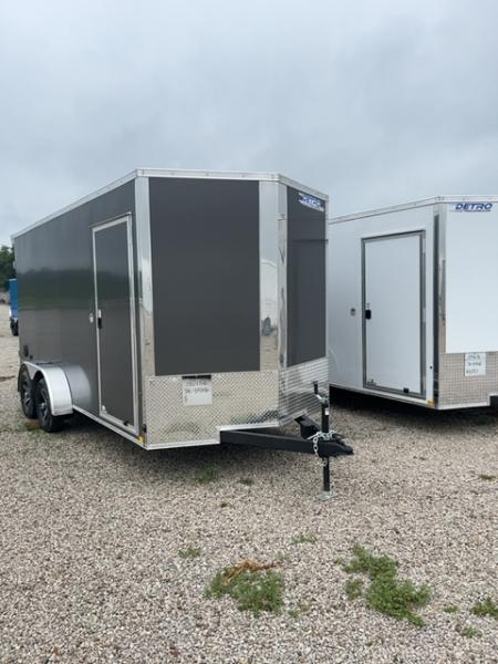 New 2026 Cargo Express 7 x 16 EX DLX Flat Top V-Nose 7K Cargo / Enclosed Trailer