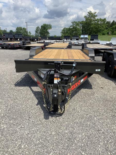 New 2027 MAXX-D 83x20 14000 GVWR 4' Stationary/Knife Edge Rear 14K Gravity Equipment Tilt Trailer