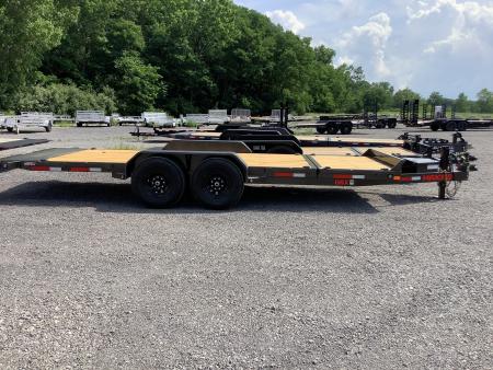 New 2027 MAXX-D 83x20 14000 GVWR 4' Stationary/Knife Edge Rear 14K Gravity Equipment Tilt Trailer