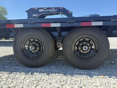 New 2026 Hillcrest Black-Grey 102"x20' 15.4k Bumper Pull Straight Deck Flatbed Deckover Trailer