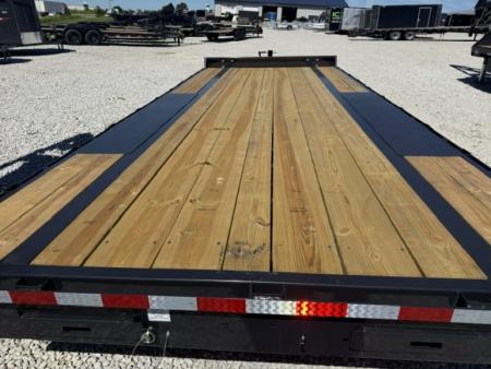 New 2026 Hillcrest Black-Grey 102"x20' 15.4k Bumper Pull Straight Deck Flatbed Deckover Trailer
