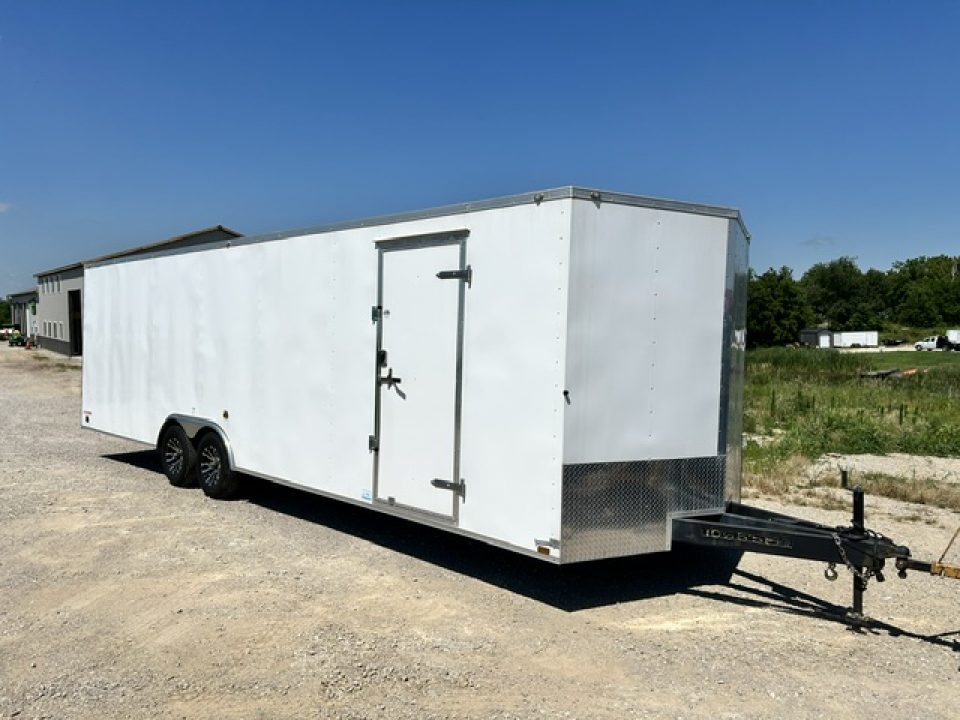Used 2021 Cargo Mate 8.5X28 9.9K GVWR 80" INTERIOR HEIGHT / DOVETAIL/ RAMP DOOR Cargo / Enclosed Trailer