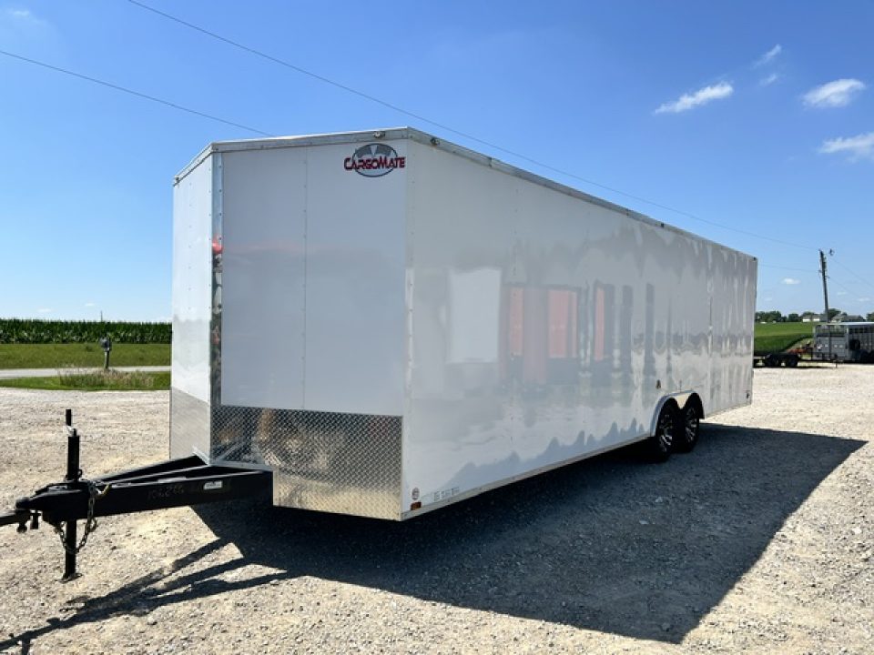 Used 2021 Cargo Mate 8.5X28 9.9K GVWR 80" INTERIOR HEIGHT / DOVETAIL/ RAMP DOOR Cargo / Enclosed Trailer