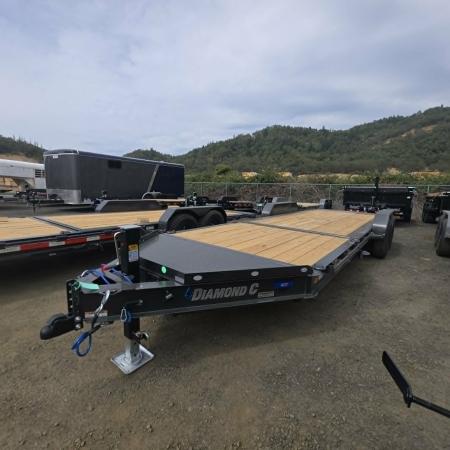 New 2026 Diamond C Trailers HDT207 82X22 Equipment Trailer 15500 GVWR CARBON METALLIC GRAY
