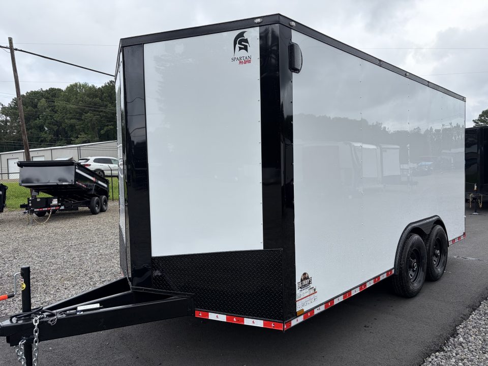 New 2027 Spartan 8.5x16 Pro-Series, Enclosed Trailer, 14K GVWR, Big Package 12" On Center Frame, Polycor, 7' Interior